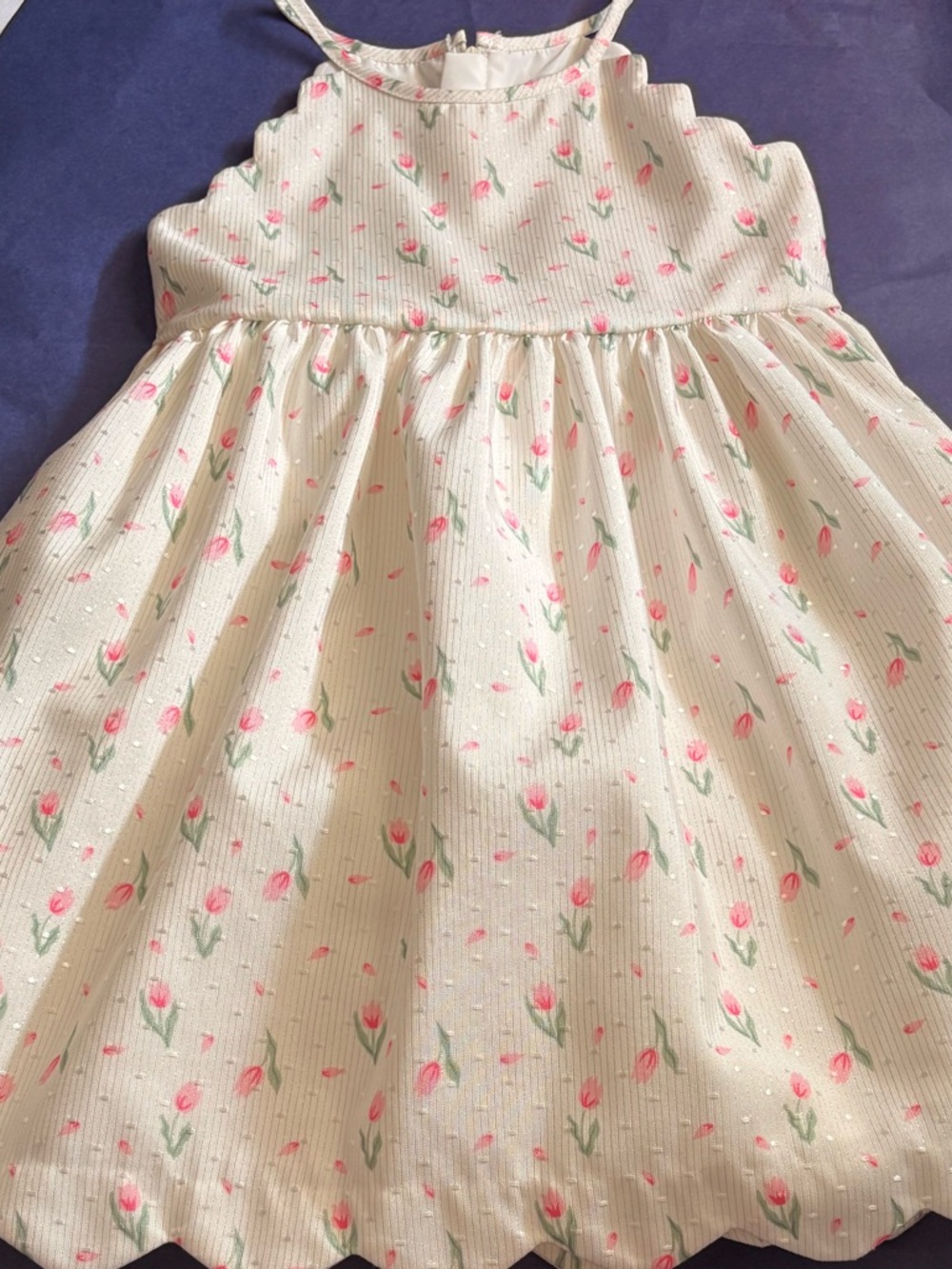 Rachel Zoe Cream Dress with Pink Tulip Print - Size 6